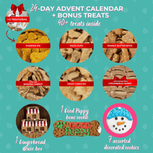 Load image into Gallery viewer, 24-Day Wagvent Calendar 40+ Treats

