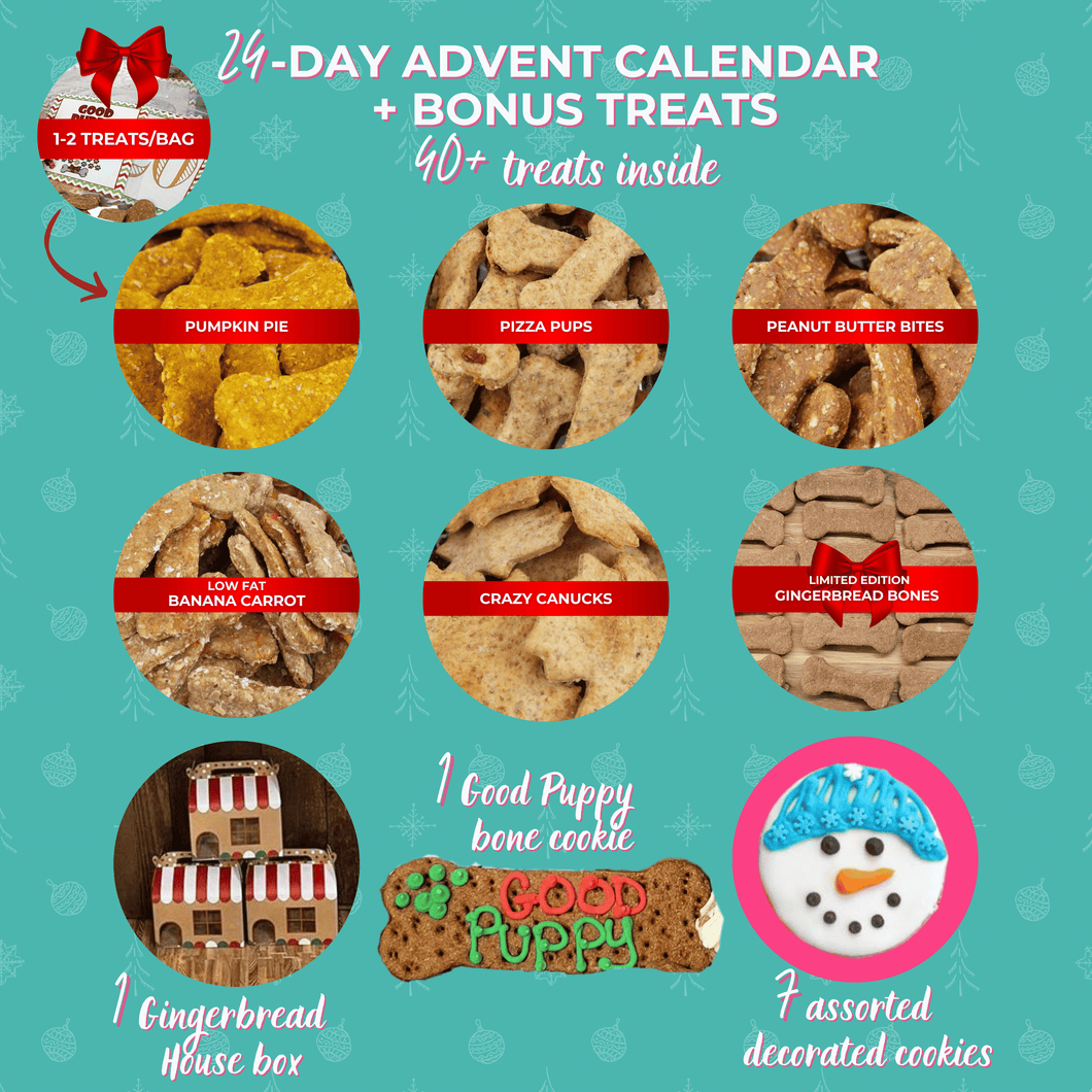 24-Day Wagvent Calendar 40+ Treats